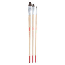 NEU ArtCreation l- & Acrylpinsel, Rinderohrenhaar, 3 Flachpinsel, 4, 8, 16