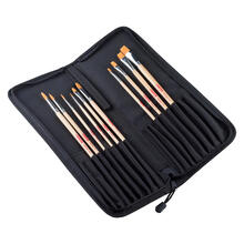NEU ArtCreation l- & Acrylpinsel, Synthetik, 10 Pinsel sortiert inkl. Pinseltasche