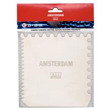 Amsterdam Metallspachtel gezackt / Scraper 15x15 cm