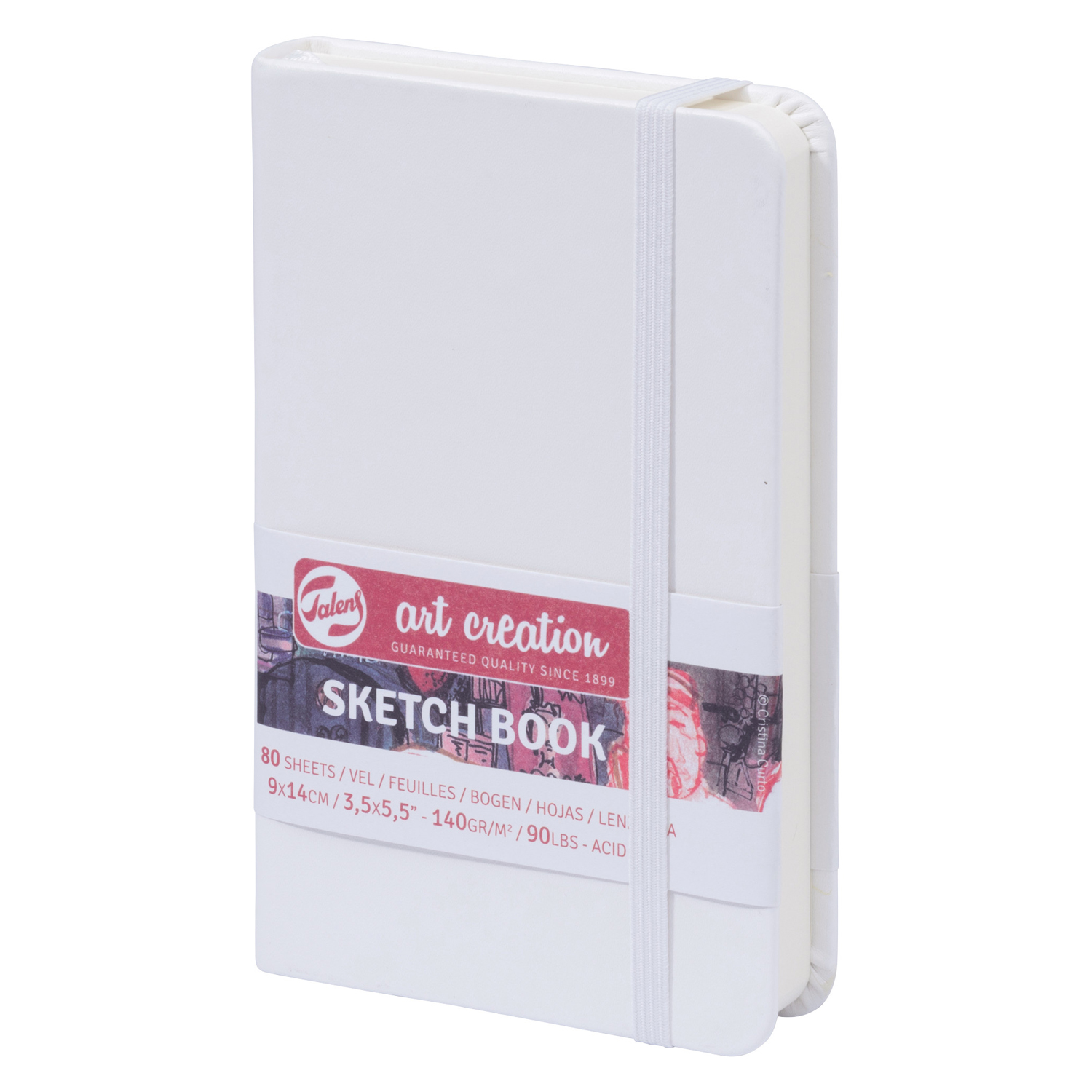 NEU Art Creation Skizzenbuch gebunden, 80 Blatt naturwei 140g/qm, 9 x 14 cm Hochformat, Wei