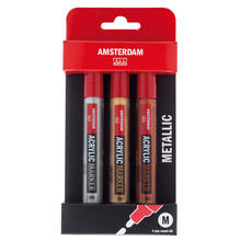 Amsterdam Marker Set Metallfarben, 3 x 4 mm