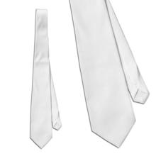 Krawatte klassisch 9,5x140cm weiß Crêpe d Chine 12