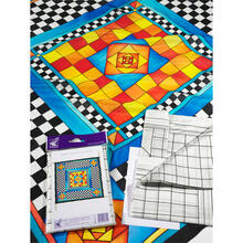 SALE Gutta-Tuch 90x90, Pong� 08, Motiv Square Roses