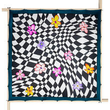 SALE Gutta-Tuch 90x90, Pong� 08, Motiv Dynamic