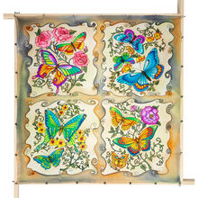 Gutta-Tuch 90x90, Pong� 08, Motiv Flutter