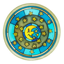 Gutta-Seiden-Fensterbild 20cm, Pong� 08, Lullaby