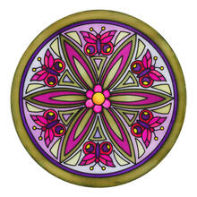 Gutta-Fensterbild 20cm, Pong� 08, Butterfly