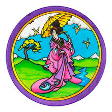 Gutta-Fensterbild 20cm, Pong� 08, Osaka