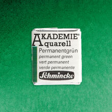 Akademie-Aquarellfarbe 1/2 Napf, Permanentgr�n