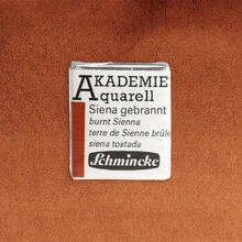 Akademie-Aquarellfarbe 1/2 Napf, Siena Gebrannt