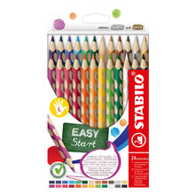 STABILO EASYcolors, Ergonomischer Buntstift fr Linkshnder, 24er Etui