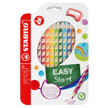 STABILO EASYcolors, Ergonomischer Buntstift fr Rechtshnder, 12er Etui mit Spitzer