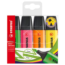 STABILO Textmarker Boss Original, 4er Etui
