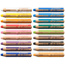 STABILO woody 3 in 1: Buntstift / Wasserfarbe / Wachsmalstift - Verschiedene Farben