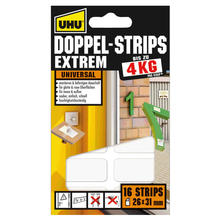 UHU Doppel- Strips Extrem, 16 Stück