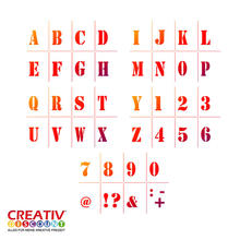 NEU Universal-Schablonen-Set 5-teilig DIN A4, Alphabet & Zahlen