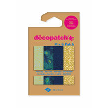 Decoupage- / Decopatch-Papier Pocket-Sortierung mit 4 Blatt Dcopatch-Papier 30x40 cm - Goldener Pfau