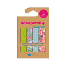 Decoupage- / Decopatch-Papier Pocket-Sortierung mit 4 Blatt Dcopatch-Papier 30x40 cm - Botanic