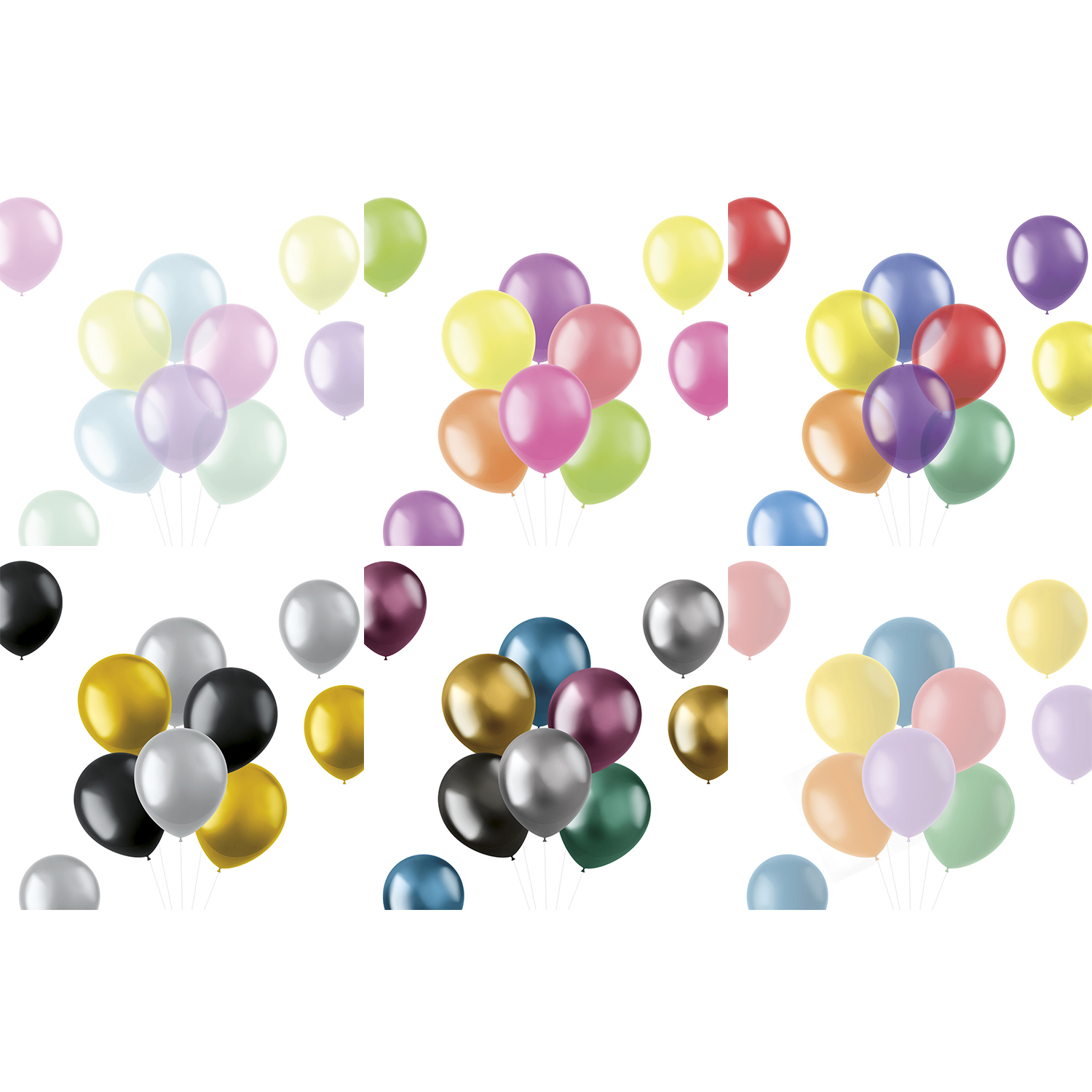 NEU Latex-Luftballons 33cm Durchmesser, gemischte Packungen, 10er-Pack, verschiedene Varianten