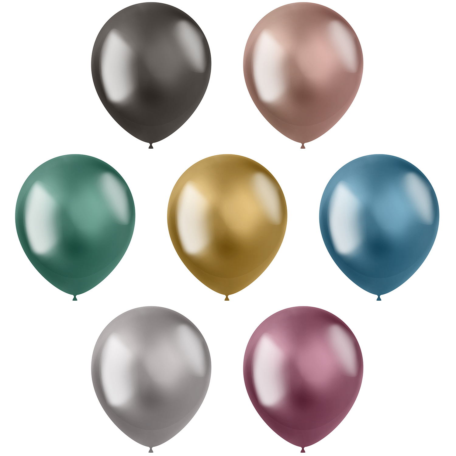 NEU Latex-Luftballons Ultra-Metallic, 33cm Durchmesser, 10er-Pack, hochglänzend, verschiedene Farben