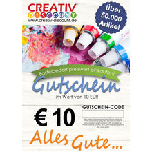 Geschenkgutschein nur ONLINE - Alles Gute - Wert 10,00 