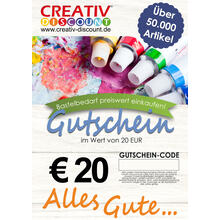 Geschenkgutschein nur ONLINE - Alles Gute - Wert 20,00 