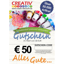Geschenkgutschein nur ONLINE - Alles Gute - Wert 50,00 