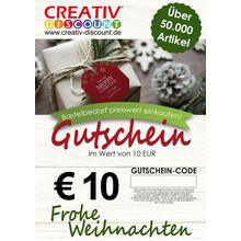 Geschenkgutschein nur ONLINE - Frohe Weihnachten - Wert 10,00 