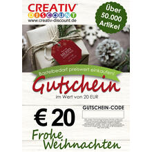 Geschenkgutschein nur ONLINE - Frohe Weihnachten - Wert 20,00 