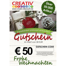 Geschenkgutschein nur ONLINE - Frohe Weihnachten - Wert 50,00 €