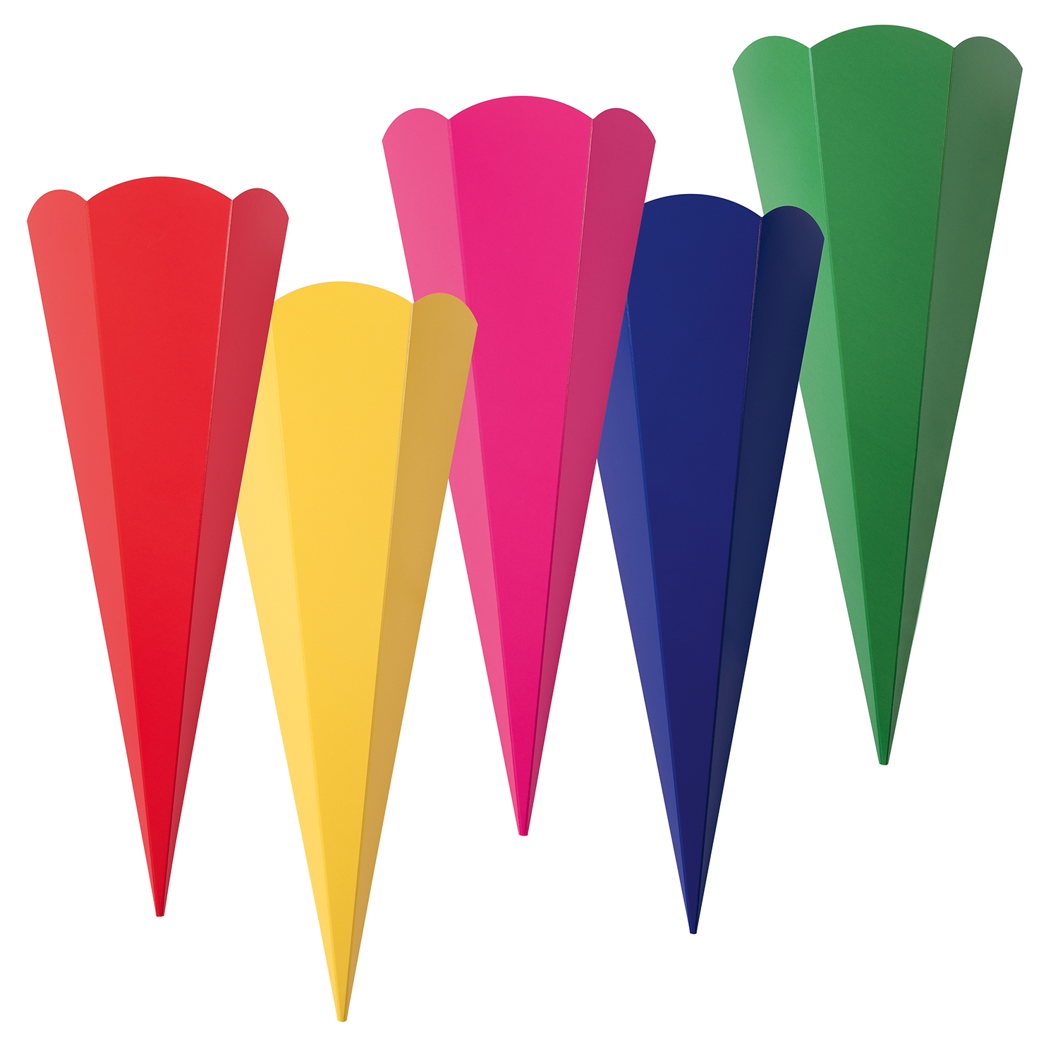 NEU Geschwister Schultüten Rohlinge 41 cm aus stabilem Karton mit Steckverschluss, 1 Stück - Verschiedene Farben