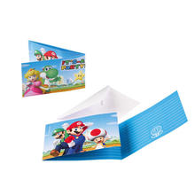 Einladungskarten Super Mario, 8 Stück