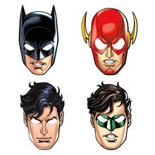 SALE Masken Justice League aus Papier, 8 Stück