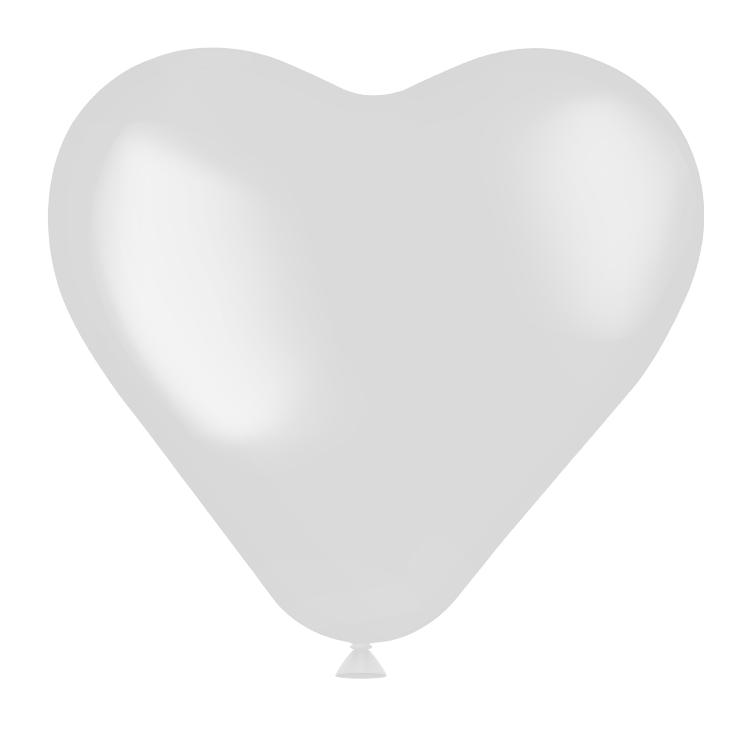 Latex-Luftballons in Herzform, 25cm, weiß, 8 Stück, Herzballons
