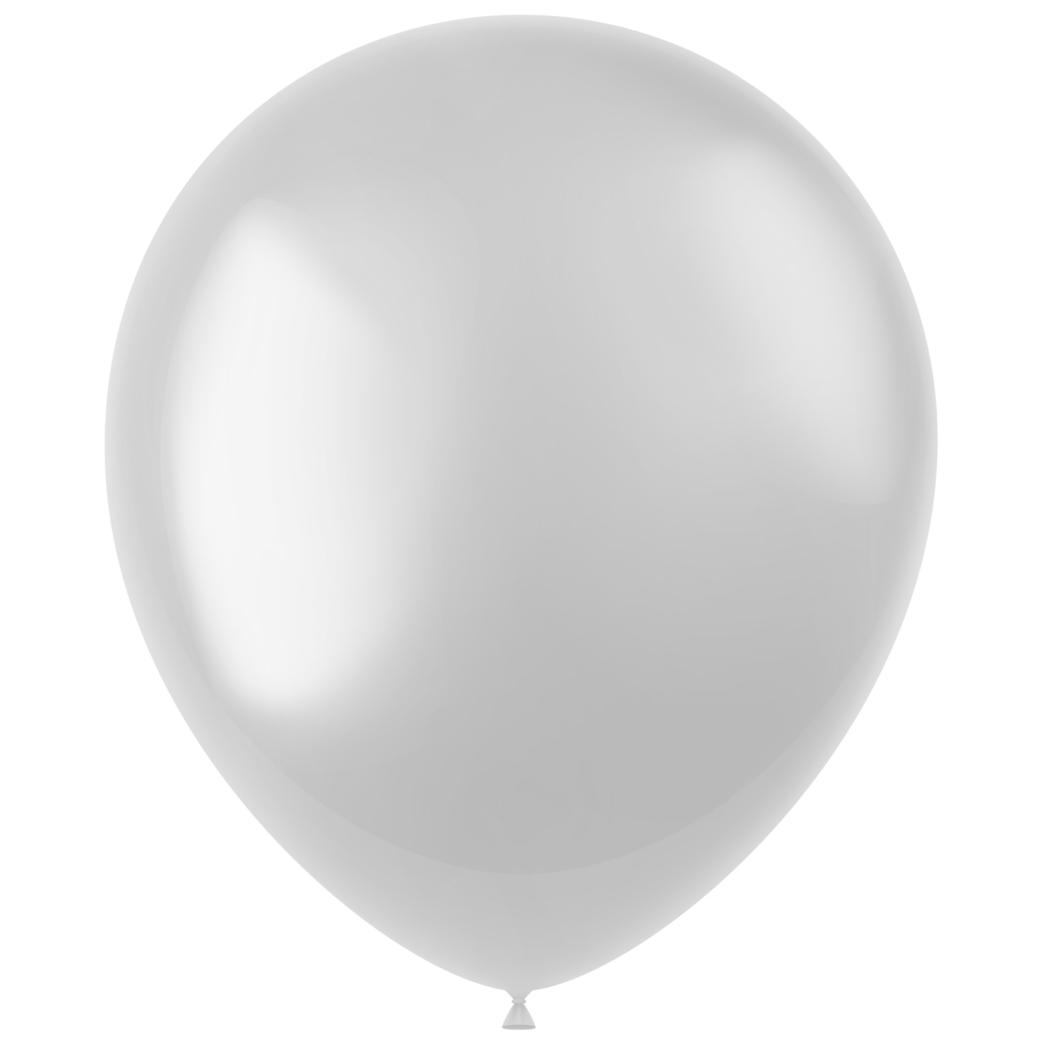 Latex-Luftballons glänzend, 33cm, weiß, 100 Stück, Metallic-Ballons