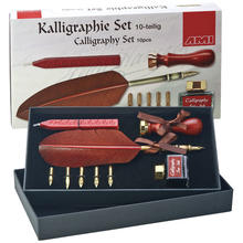 SALE Kalligraphie Set 10tlg. mit Feder und Siegel