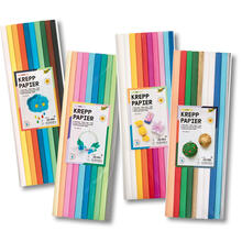 Bastel-Krepppapier-Sets / Sparpacks, 10 Rollen sortiert, 50x200cm - Verschiedene Ausführungen
