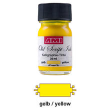 SALE Old Script Ink, 35ml, gelb