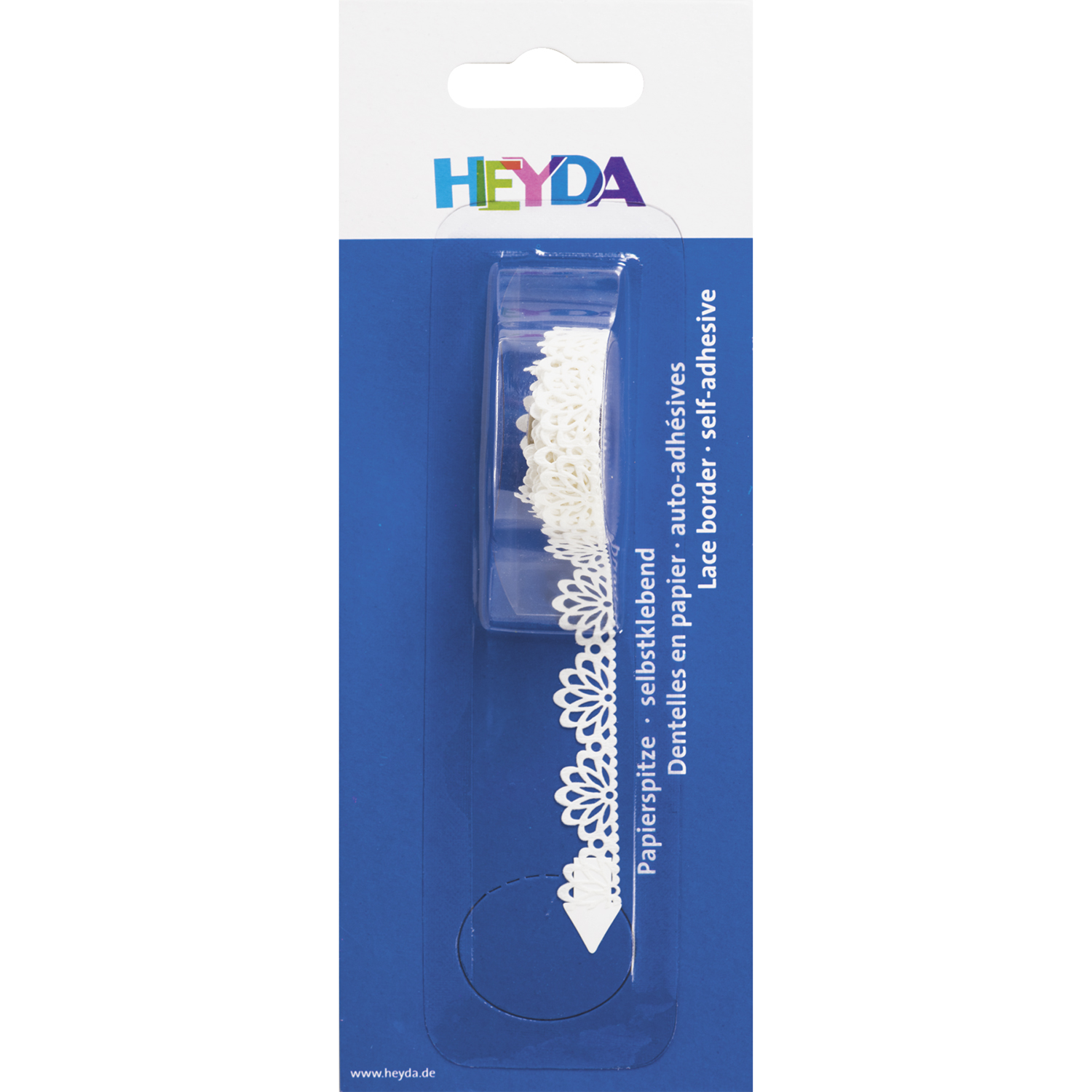 NEU Papierspitze selbstklebend, 2 m x 10 mm, Fächer Weiß