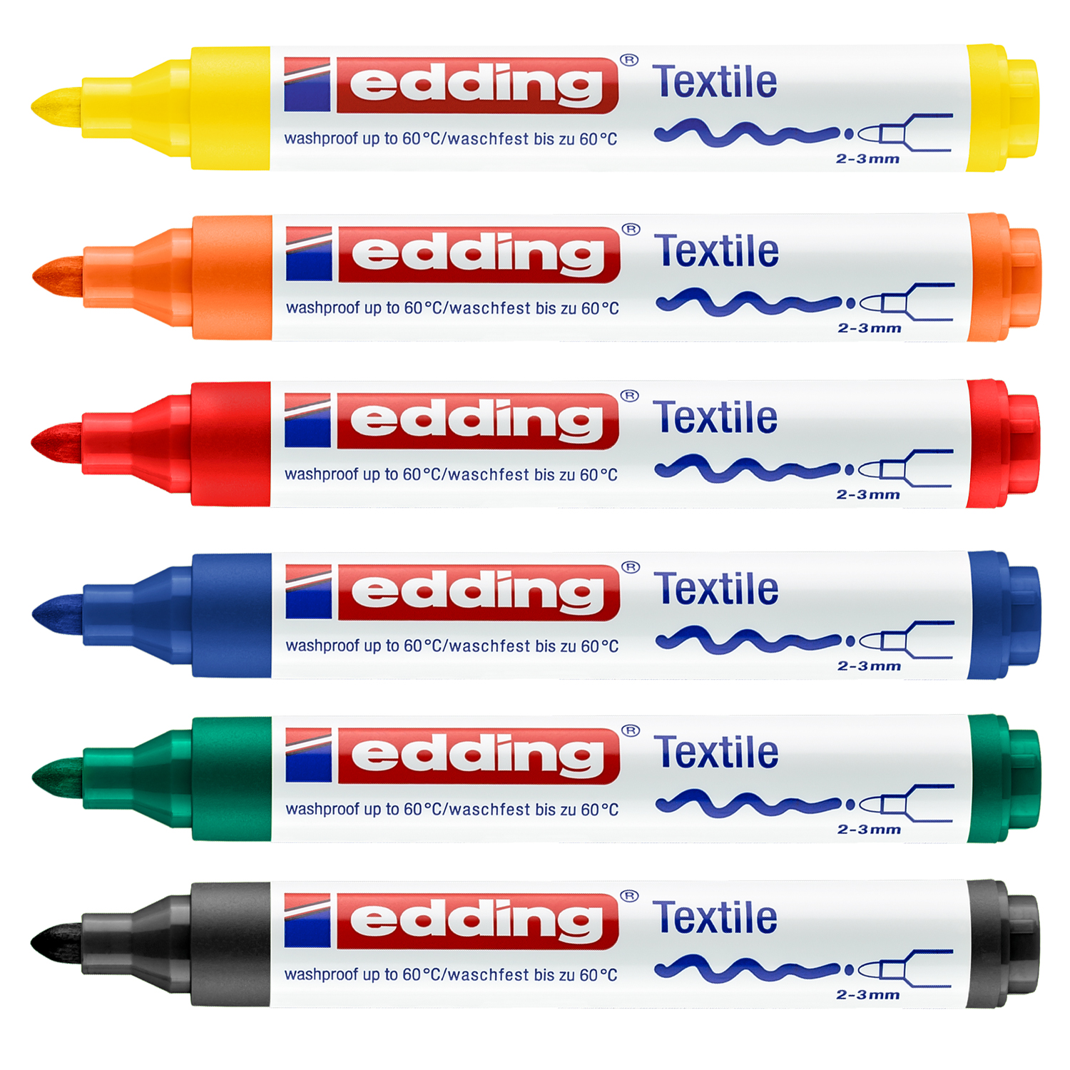 NEU Edding 4500 Textilmarker / Stoffmalstifte für helle Textilien, Rundspitze 2-3 mm - Verschiedene Farben