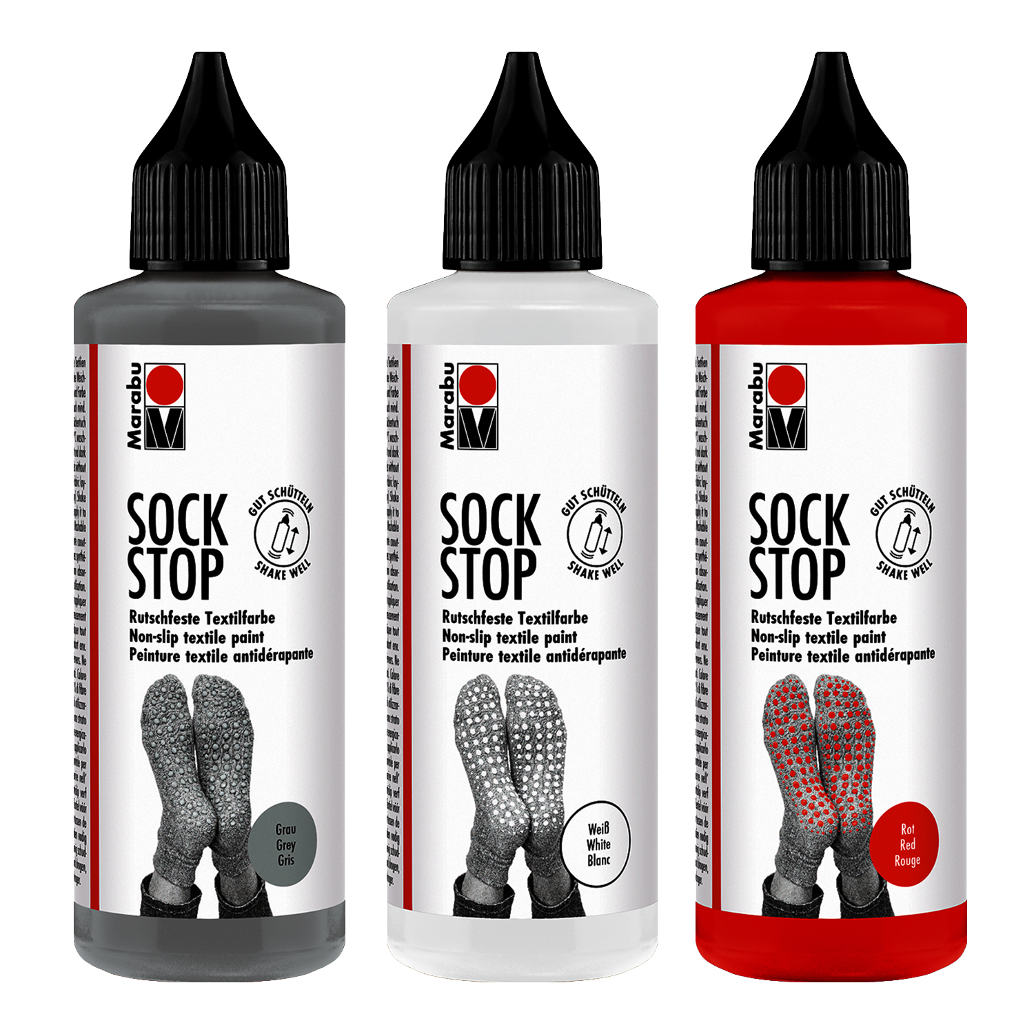 NEU Marabu Antirutschfarbe Sock Stop, 90 ml - Verschiedene Farbtöne