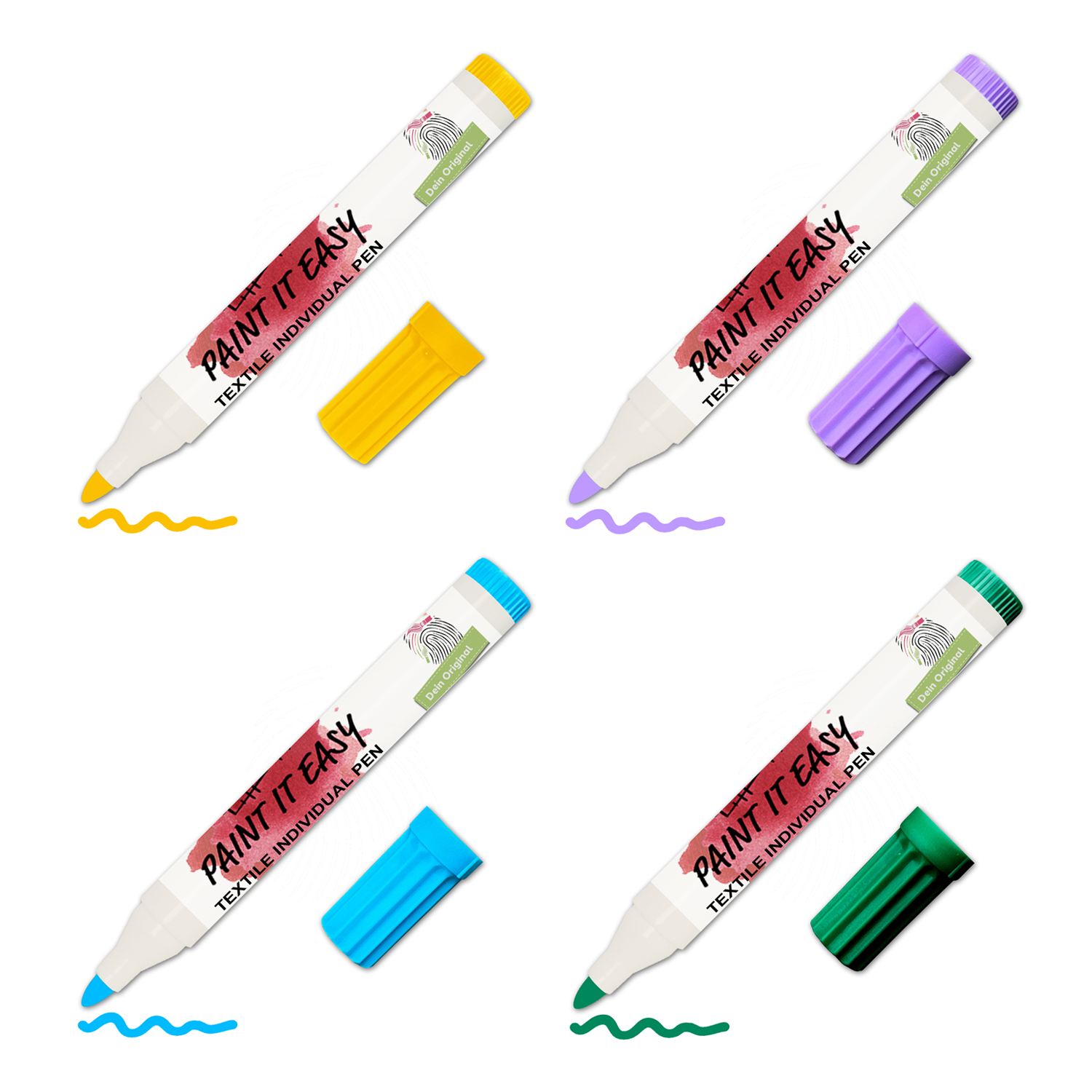 NEU PAINT IT EASY Textilstift / Stoff-Malstift für helle Stoffe - Verschiedene Farben