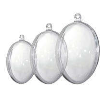 Kunststoff/ Plastik Eier, transparent - Verschiedene Größen & Ausführungen