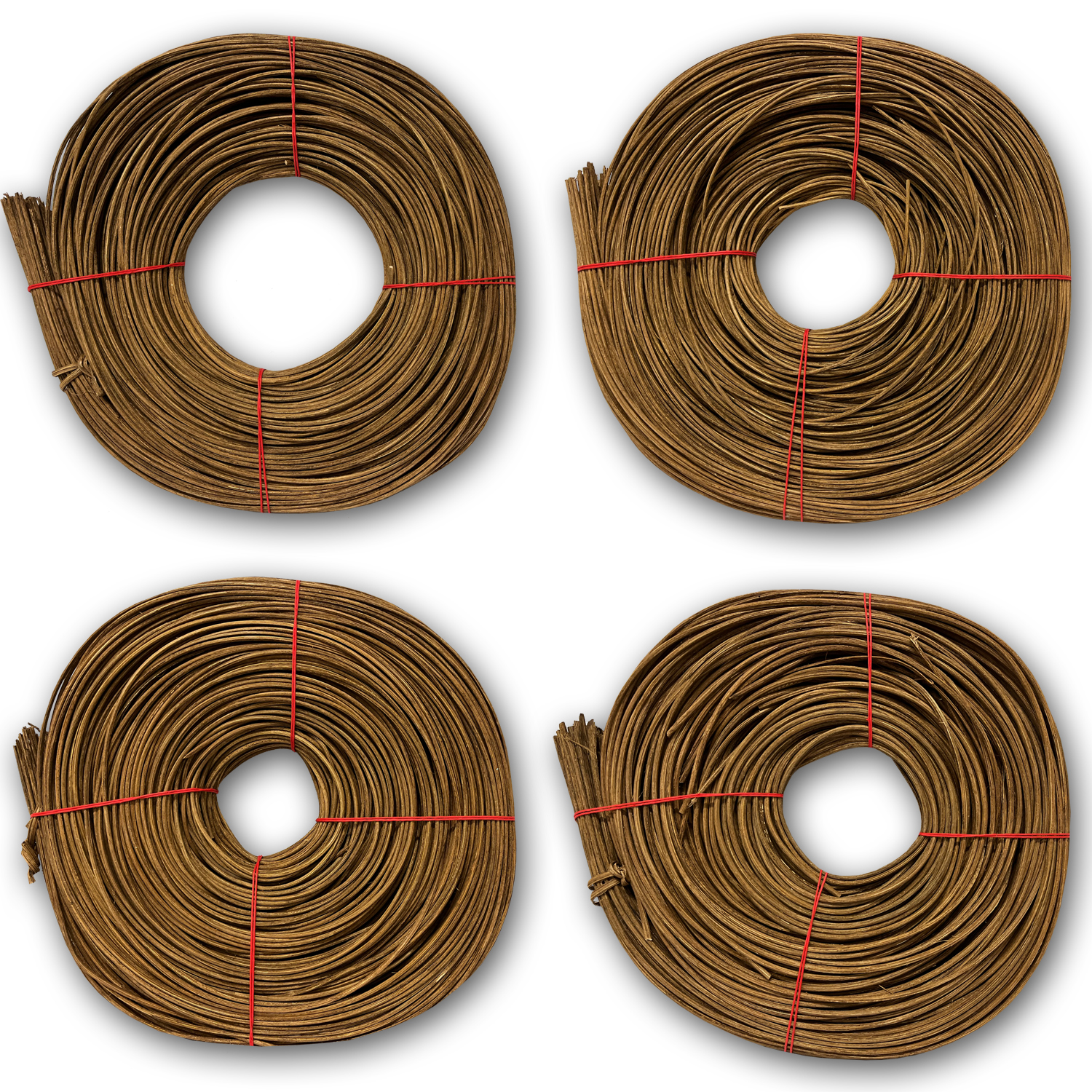 NEU Peddigrohr & Stuhlflechtrohr, rotband, ca. 500g, geräuchert - Verschiedene Stärken