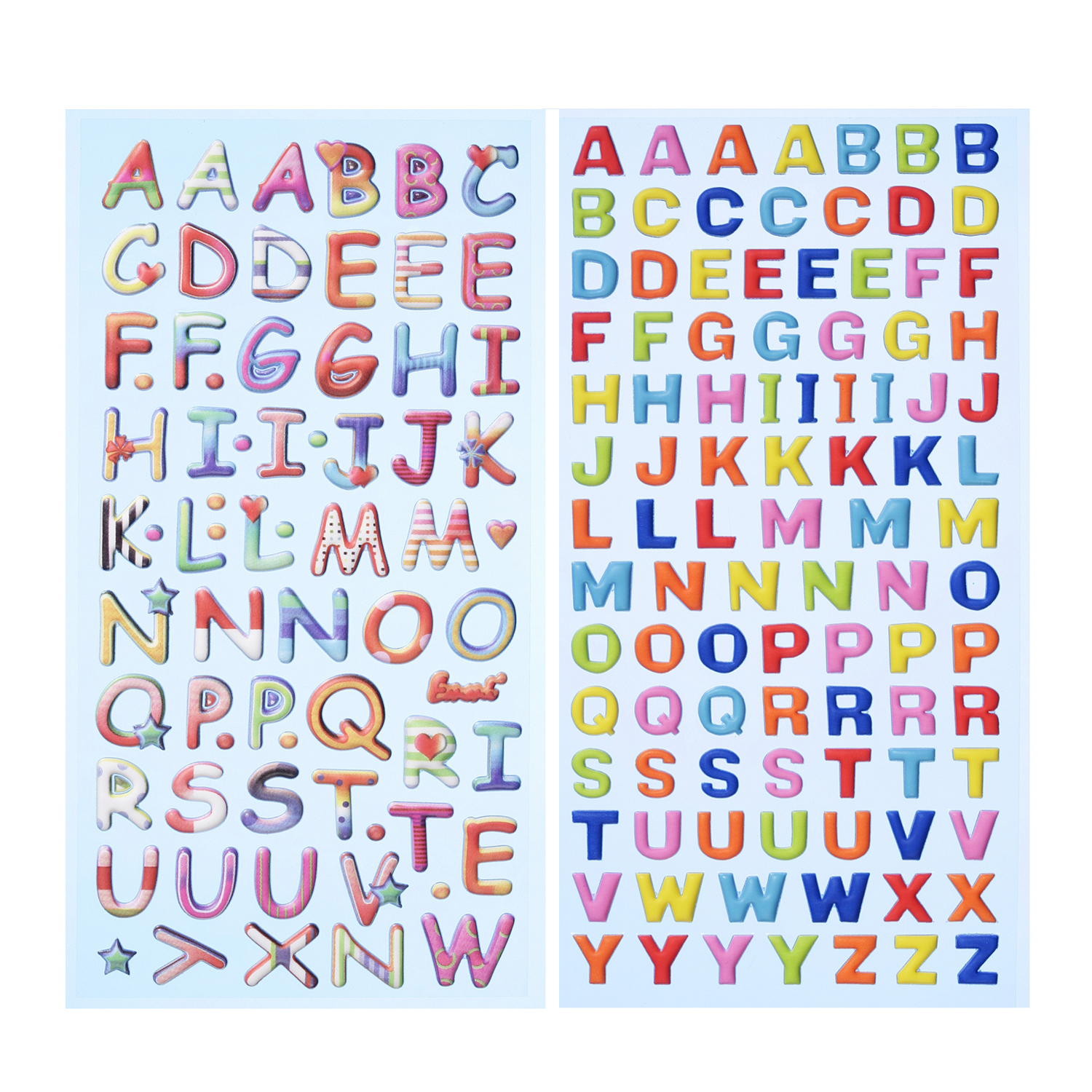 NEU SOFTY 3-D Sticker / Aufkleber, Buchstaben / Alphabet - Verschiedene Ausführungen