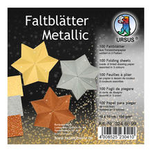 Faltbltter Metallic, 10x10cm, 100 Stck