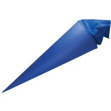 NEU Schultte / Zuckertte rund geklebt mit Filzmanschette, 35cm, knigsblau