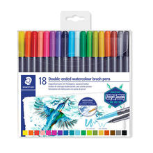 Staedtler Fasermaler Doppelspitze Wasservermalbar 18St Box