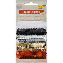 Paillettenband CLASSIC, 5 m, 5-farbig sortiert  1 m