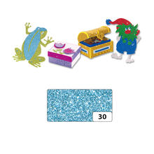 SALE Glitter-Moosgummi / Schaumstoff fr vielfltige Bastelarbeiten, himmelblau, 20x29cm 5 Bogen
